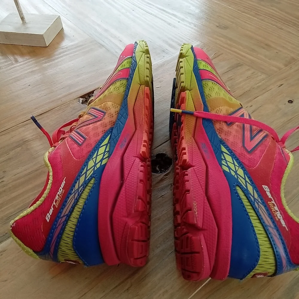 New Balance Barringer 890 Green & Pink Neon Running Shoes Size 7